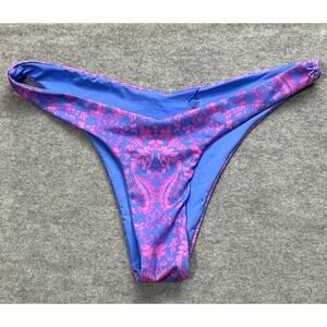 TB TiNiBiKiNi Swimwear Cheeky Swim Bikini Bottom Women Large Pink floral NEW